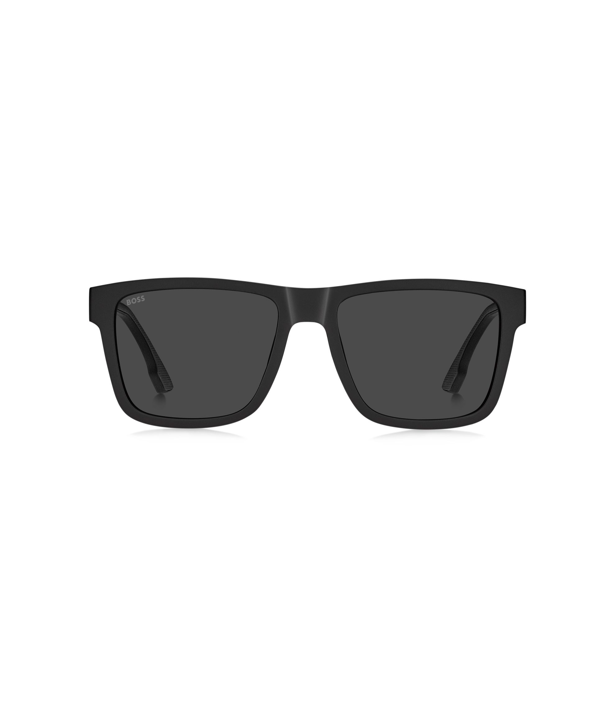 BOSS - Matte-black sunglasses with logo insert