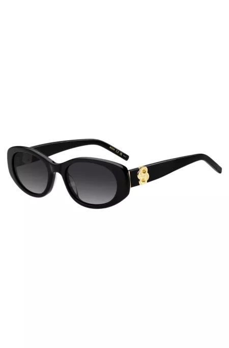 Black-acetate sunglasses with Double B monogram