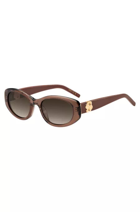 Brown-acetate sunglasses with Double B monogram