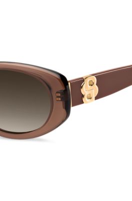 Gafas de sol de acetato marr&oacute;n con monograma Double&nbsp;B, Assorted-Pre-Pack
