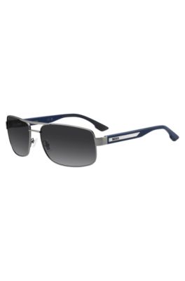 Double-bridge sunglasses with blue temples, Assorted-Pre-Pack
