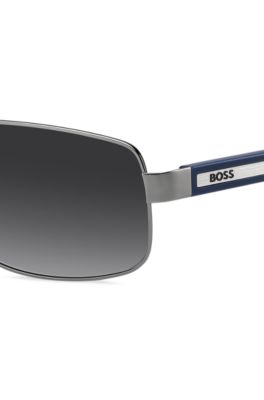 Double-bridge sunglasses with blue temples, Assorted-Pre-Pack