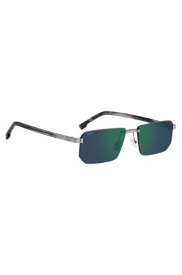 Rimless sunglasses with colored lenses and Double B monogram, Assorted-Pre-Pack