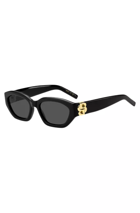 Black-acetate sunglasses with Double B monogram