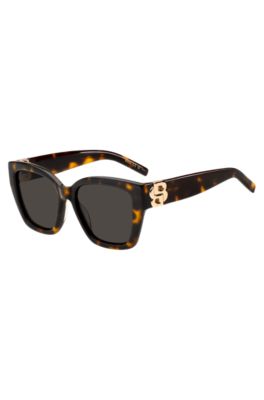 Havana-acetate sunglasses with Double B monogram, Assorted-Pre-Pack