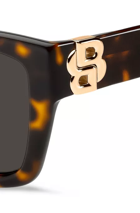 Havana-acetate sunglasses with Double B monogram