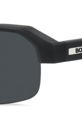 Gafas de sol negras con aplique en la patilla con logo, Assorted-Pre-Pack