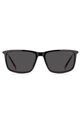 Black acetate sunglasses with tubular temples, Assorted-Pre-Pack