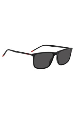 Black acetate sunglasses with tubular temples, Assorted-Pre-Pack