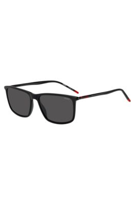 Black acetate sunglasses with tubular temples, Assorted-Pre-Pack