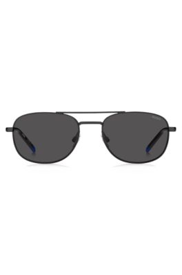 Black sunglasses with blue details, Assorted-Pre-Pack
