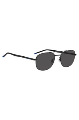 Black sunglasses with blue details, Assorted-Pre-Pack