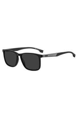 Temple-logo sunglasses in black acetate, Assorted-Pre-Pack
