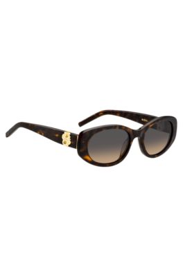Tortoiseshell-acetate sunglasses with Double B monogram, Assorted-Pre-Pack