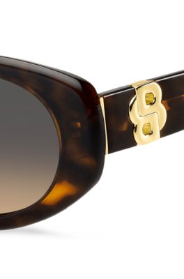 Tortoiseshell-acetate sunglasses with Double B monogram, Assorted-Pre-Pack
