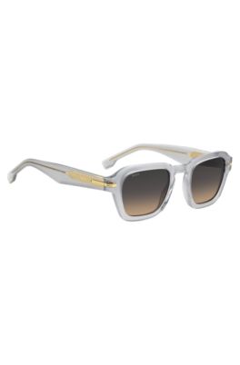Gafas de sol de acero transparente con rayas en las patillas, Assorted-Pre-Pack