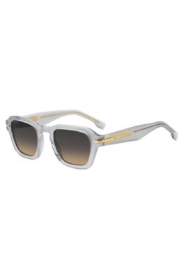 Clear-acetate sunglasses with temple stripe, Assorted-Pre-Pack