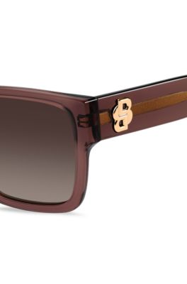 Gafas de sol de acetato marr&oacute;n con monograma Double&nbsp;B, Assorted-Pre-Pack
