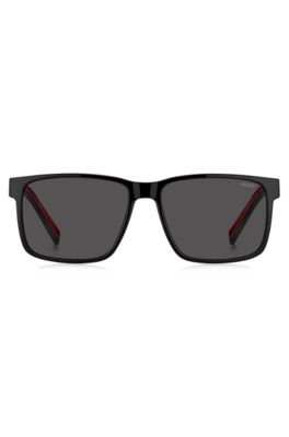 HUGO Eyewear x VCARB Rubber-logo sunglasses in black acetate, Assorted-Pre-Pack