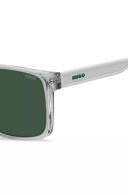 Acetate sunglasses in green and white