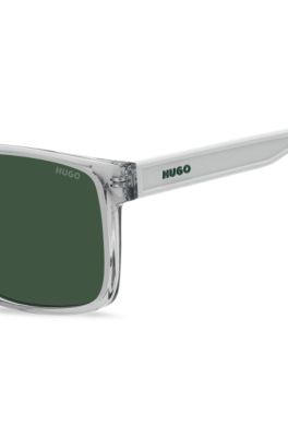 Clear-acetate sunglasses with white and green details, Assorted-Pre-Pack