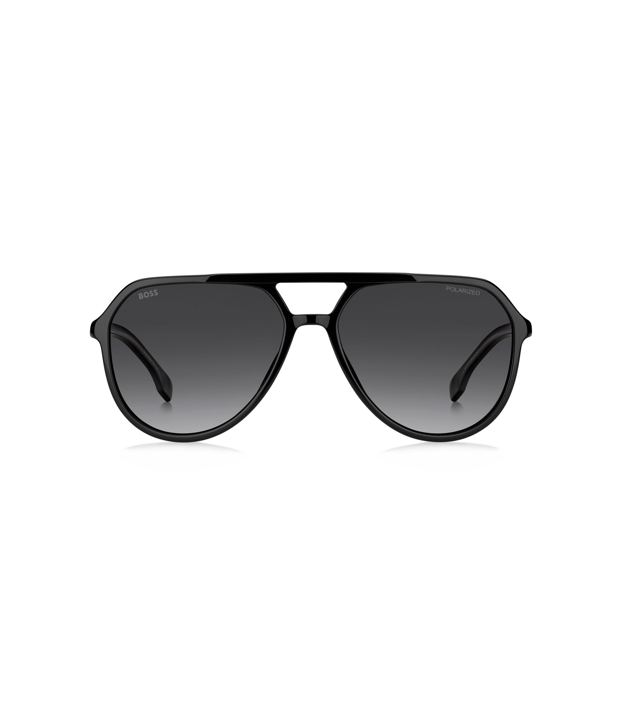 BOSS - Black sunglasses with metallic logo trims