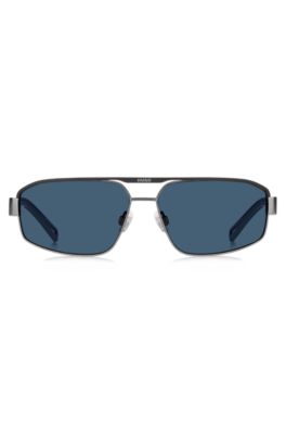 Logo-bridge sunglasses with blue trims, Assorted-Pre-Pack