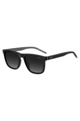 Gafas de sol en negro mate con patillas estampadas, Assorted-Pre-Pack