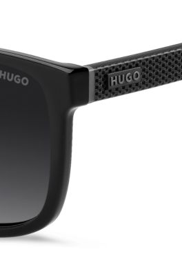Gafas de sol en negro mate con patillas estampadas, Assorted-Pre-Pack