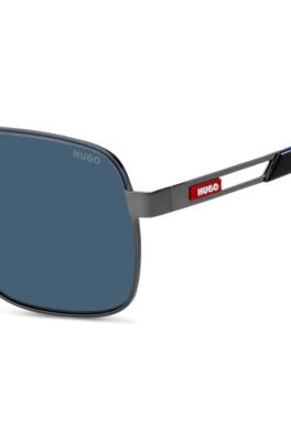 Double-bridge sunglasses with cut-out temples, Assorted-Pre-Pack