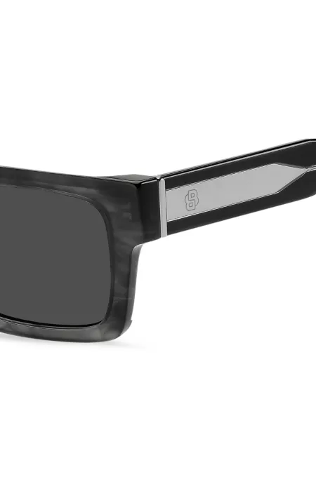 Patterned-acetate sunglasses with Double B monogram