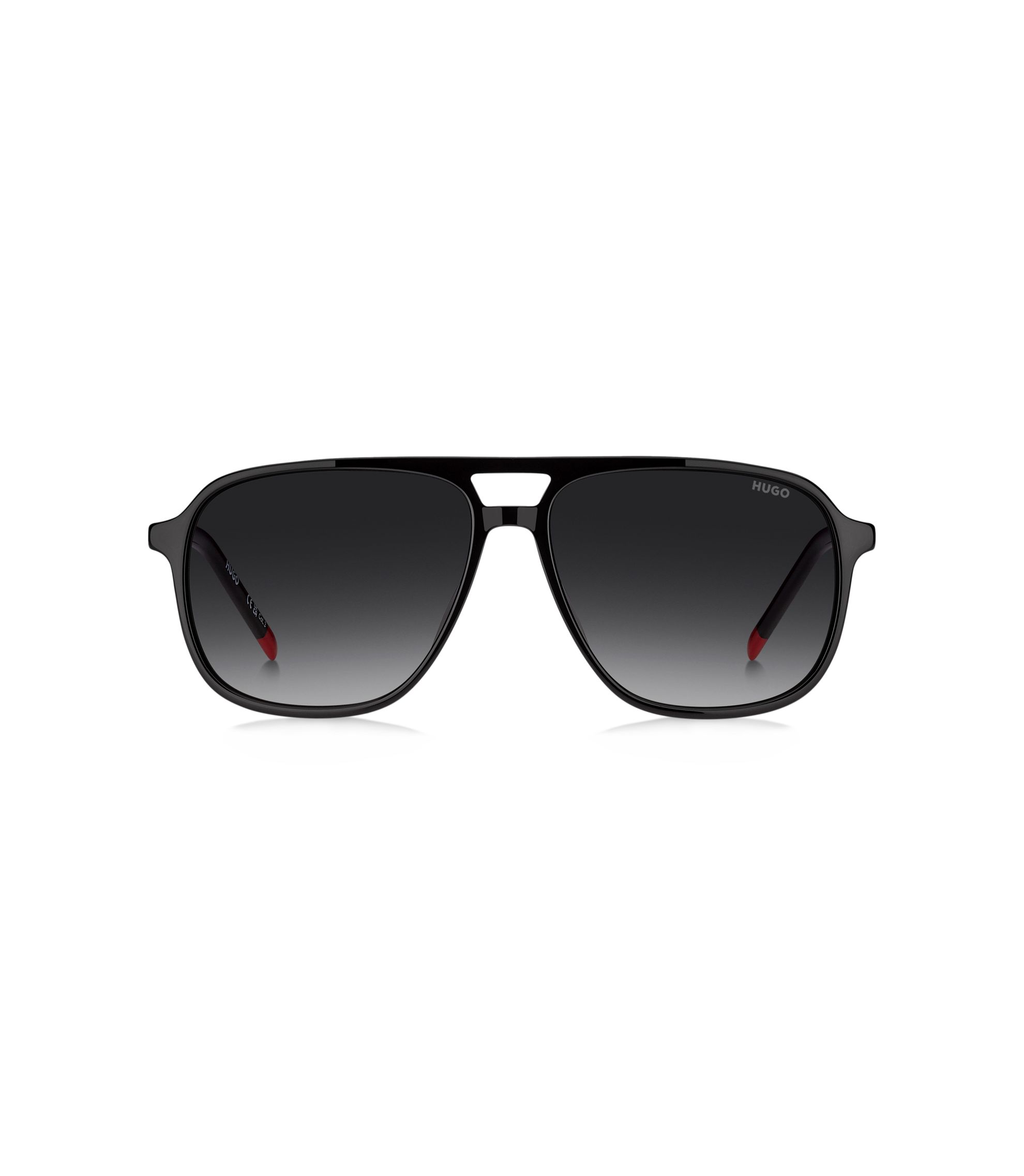 HUGO - Black acetate sunglasses with double bridge