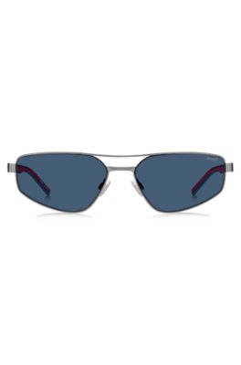 Gafas de sol con puente doble y logo perforado, Assorted-Pre-Pack