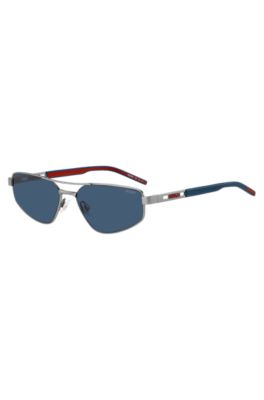 Gafas de sol con puente doble y logo perforado, Assorted-Pre-Pack