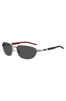 Metal sunglasses with cut-out logo, Assorted-Pre-Pack