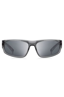 Gafas de sol de acetato gris con detalles abiertos, Assorted-Pre-Pack