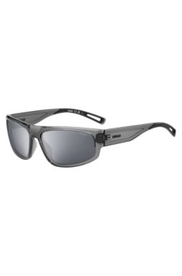 Gafas de sol de acetato gris con detalles abiertos, Assorted-Pre-Pack