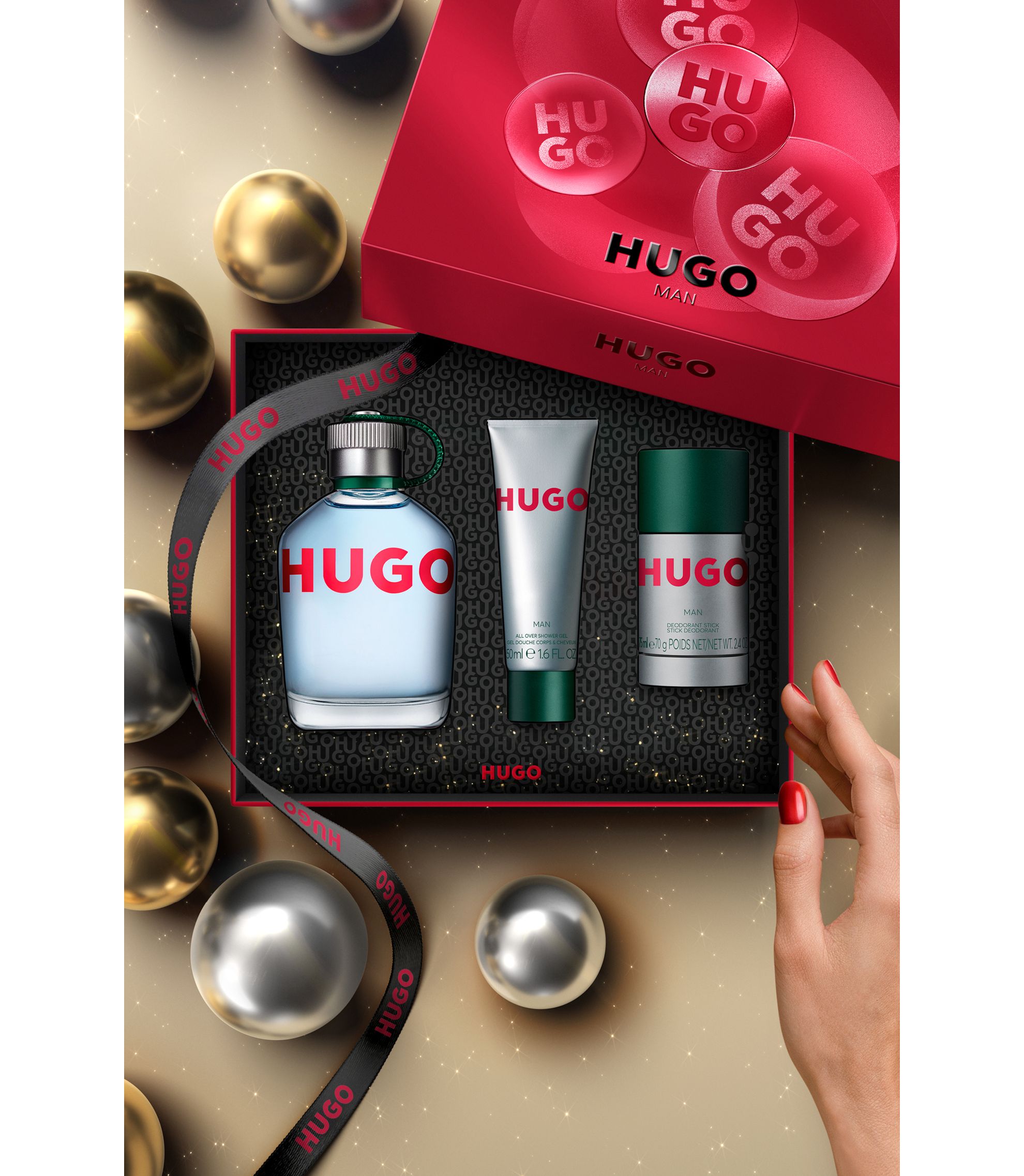HUGO MAN 香水セット 125ml + デオドラント HUGO - HUGO Man Eau de Toilette 125 ml gift set
