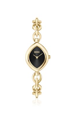 Fiora watch in gold-tone steel with black dial, Assorted-Pre-Pack