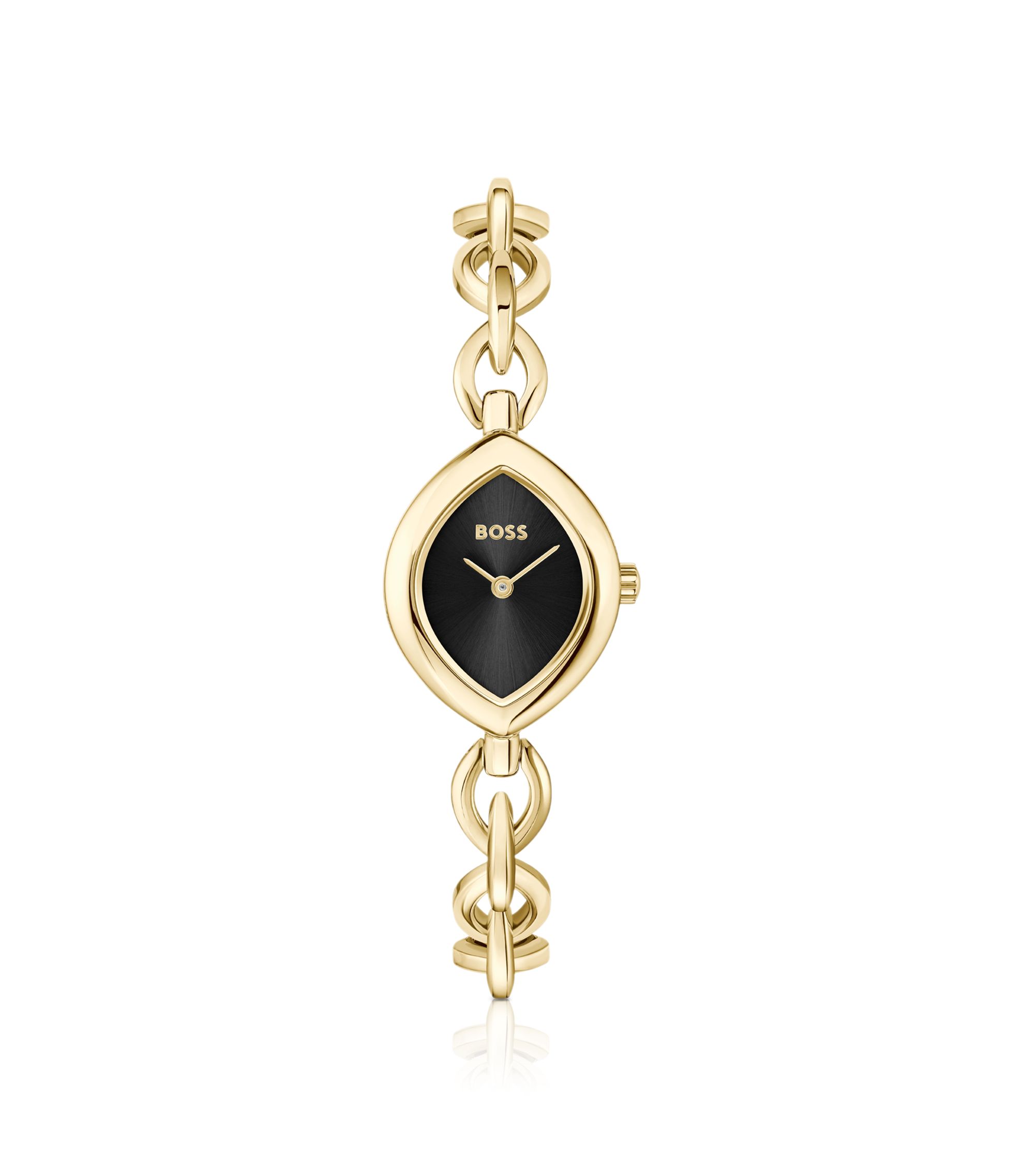 BOSS - Fiora watch in gold-tone steel with black dial