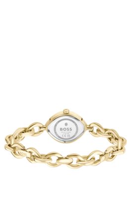 Fiora reloj en acero dorado con marcar negro, Assorted-Pre-Pack