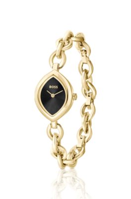 Fiora watch in gold-tone steel with black dial, Assorted-Pre-Pack