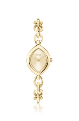 Fiora contoured watch in gold-tone steel, Assorted-Pre-Pack