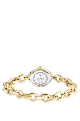 Fiora contoured watch in gold-tone steel, Assorted-Pre-Pack