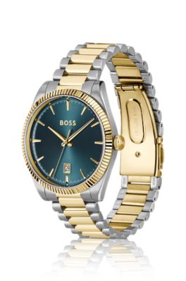 Cheswick two-tone watch with fluted bezel, Assorted-Pre-Pack