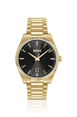 Cheswick gold-tone watch with fluted bezel, Assorted-Pre-Pack