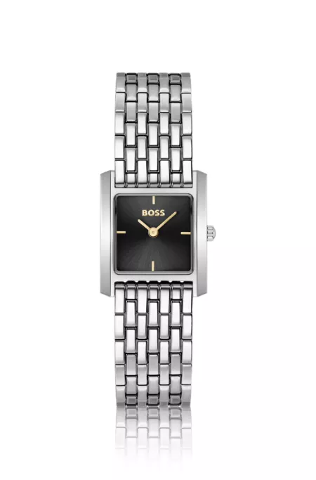 Silver-tone watch with square case
