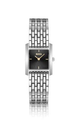 Silver-tone watch with square case, Assorted-Pre-Pack