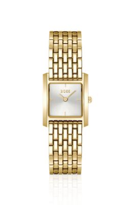 Gold-tone watch with square case, Assorted-Pre-Pack