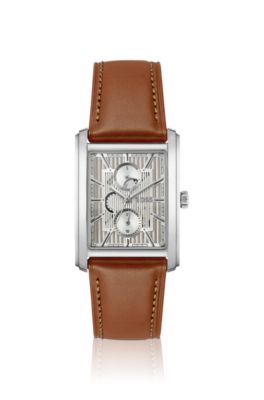 Reloj en tono plateado con esfera de esqueleto con textura, Assorted-Pre-Pack